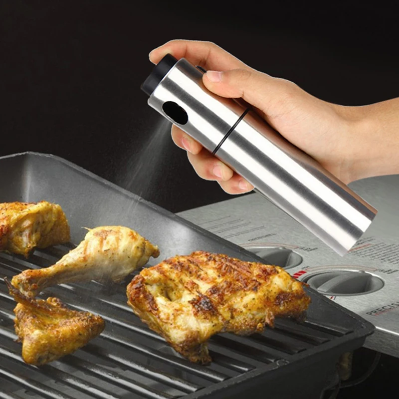 

Stainless Steel Oil Spray Bottle Barbecue Grill Oil Bottle Portable Oil Vinegar Dispenser Sprayer Cooking Utensils BBQ Tools