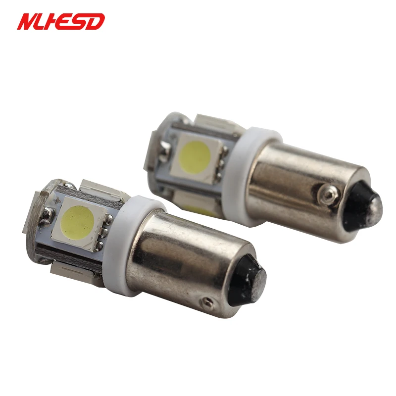 

100pcs BA9S T4W 5SMD 5050 Door-License-Plate-Light Bulb white green blue Car-Lights Non-Polar-Pinball-Machine LED Light-Bulb 6v