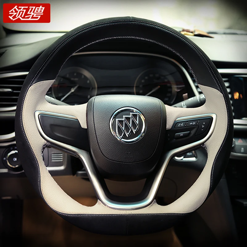 

Кожаный чехол на руль ручной работы подходит для Buick Excelle GT Excelle Regal Envision GT Verano GL8 Encore LaCrosse