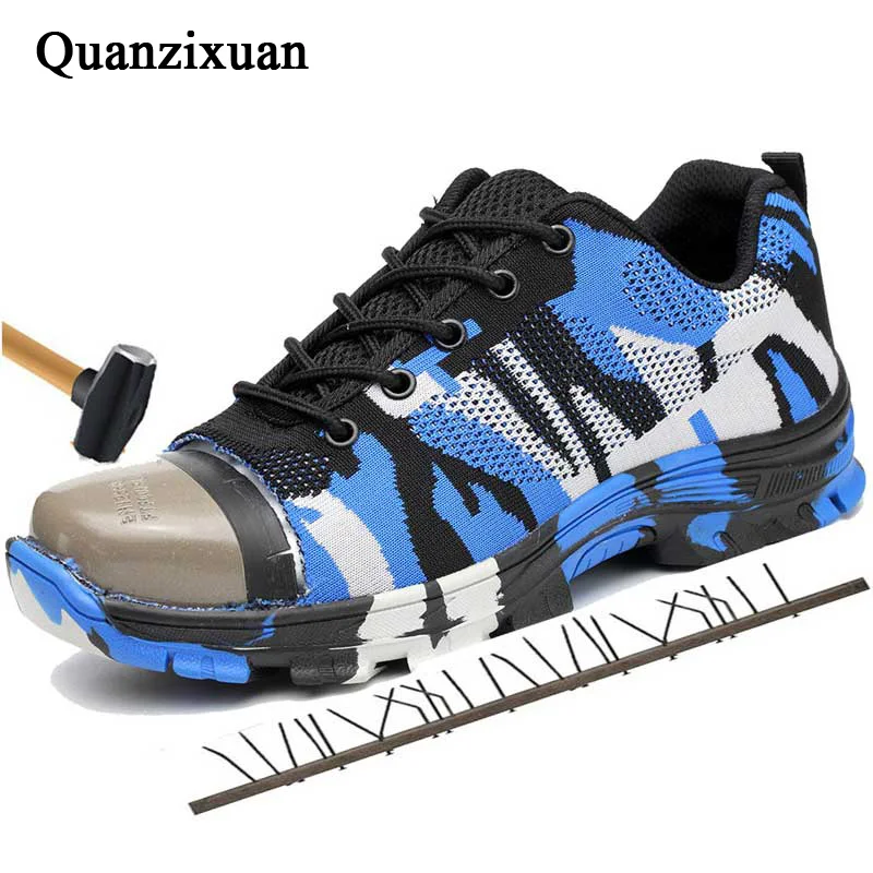 Камуфляжные мужские ботинки со стальным носком Рабочие Мужская обувь в стиле