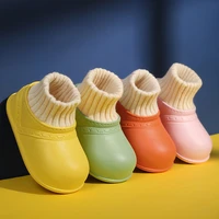 winter home children shoes baby high top cotton warm eva waterproof lightweight slippers comfortable soft kids shoes