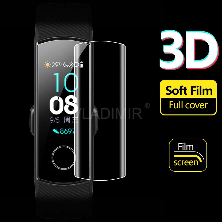 3D полное покрытие мягкий ТПУ протектор экрана для Huawei Honor Band 5 4 3 Pro A2 гидрогель