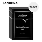 LANBENA, маска для удаления подбородка с черным углем, очищает поры, контроль жирности, лечение акне, отшелушивание, без боли, 20 шт.