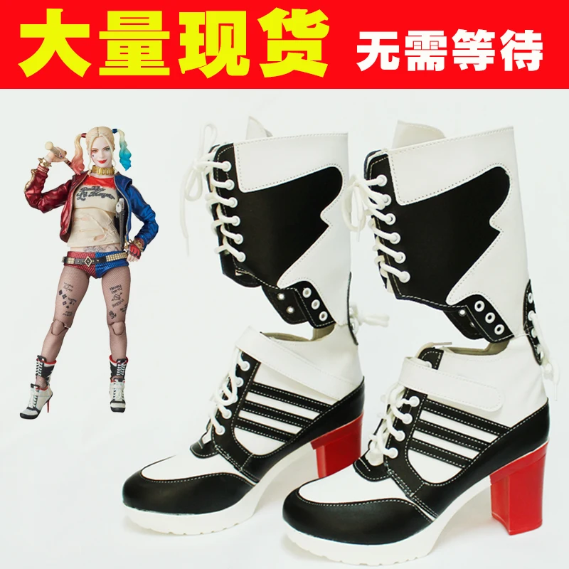 Ботинки Отряд Самоубийц Харли Квинн bota аксессуары черные женские ботинки обувь