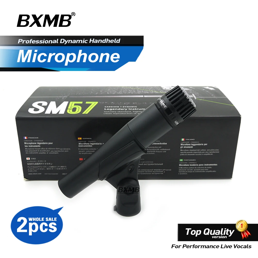 2pcs/lot Grade A Quality SM57 Professional Instrument Microphone SM57LC Legendary Dynamic Mic For Karaoke Percussion Live Studio - купить по