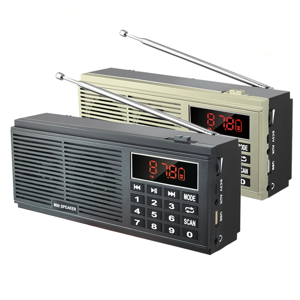 Портативная стереомагнитола EONKO с супер басами AM/FM-радио TF-разъемом USB дисплей 2*1200