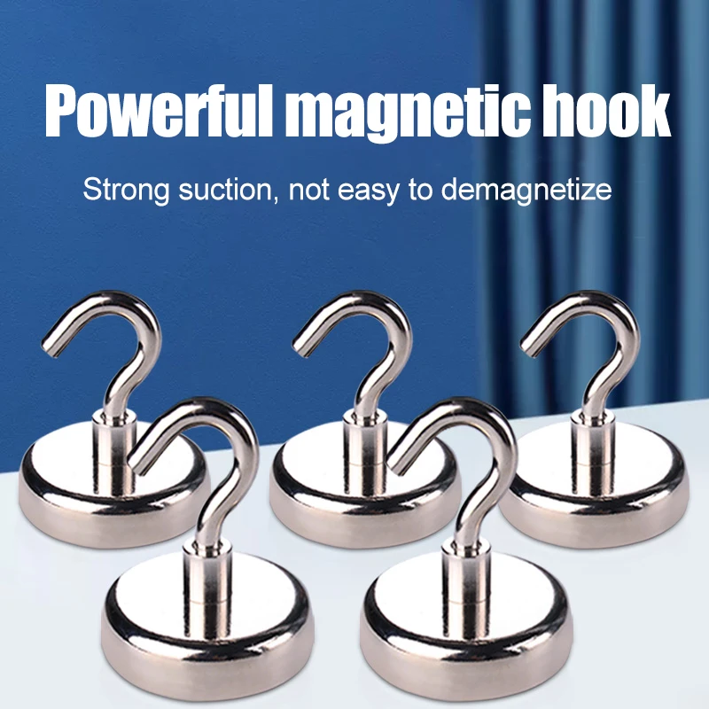 20PCS Strong Magnet Magnetic Hook Heavy Duty Wall Hooks Hanger Key Coat Cup Hanging Holder for Home Kitchen Storage Organization