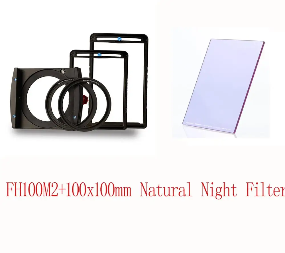 FH100M2 with night Benro FH100M2 квадратный фильтр системы ND/GND/CPL фильтр держать поддержка установить 3 подставка для фильтра содержит 82/77 разъем - Цвет: FH100M2 with night