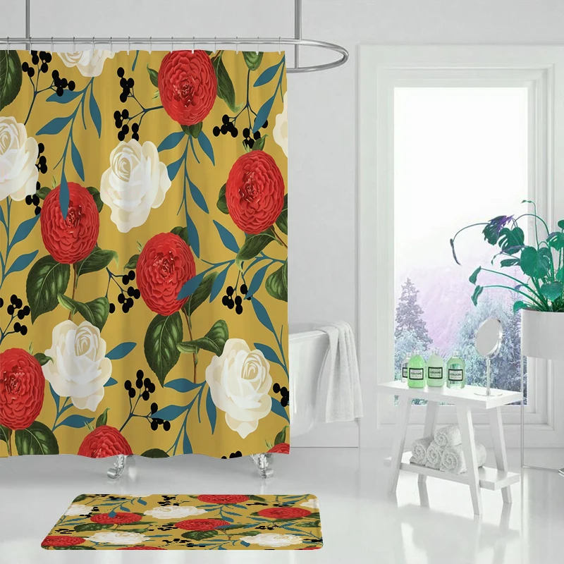 Занавеска для душа из полиэстера 180x180 см | Дом и сад