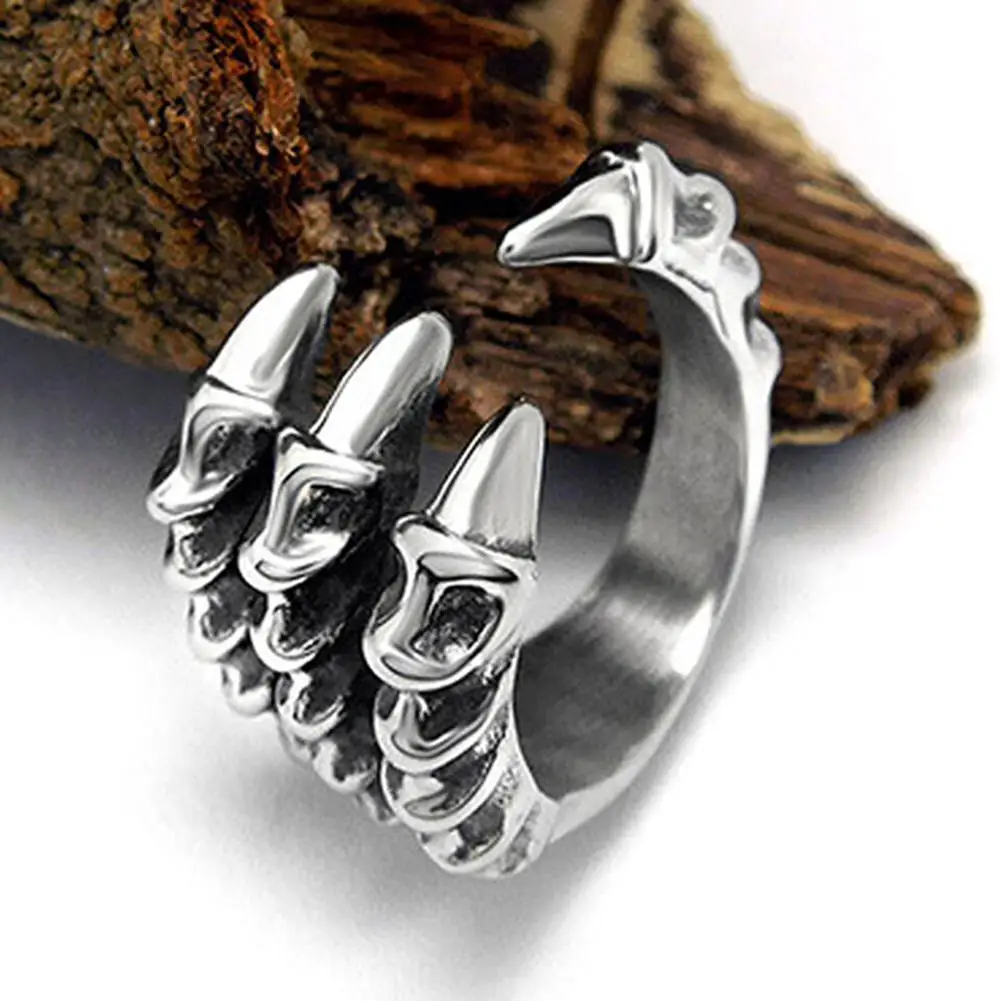 Мужское и женское кольцо для Хэллоуина готическое в стиле панк с открытым