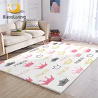 Большой коврик для гостиной, с изображением короны принцессы, 122x183 см