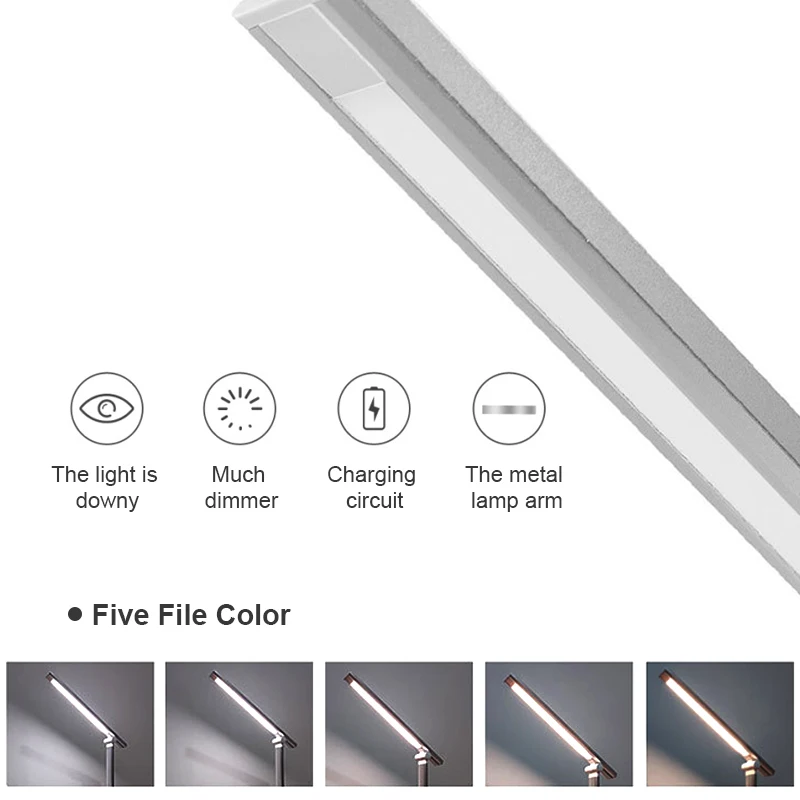 Светодиодный настольный светильник 3 цвета плавная регулировка яркости