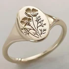 Нежный овал полевые цветы обручальное кольцо Изысканные Классические событий с цветочным принтом ромашка цветы обручальные кольца для женщин в стиле Бохо ювелирные изделия