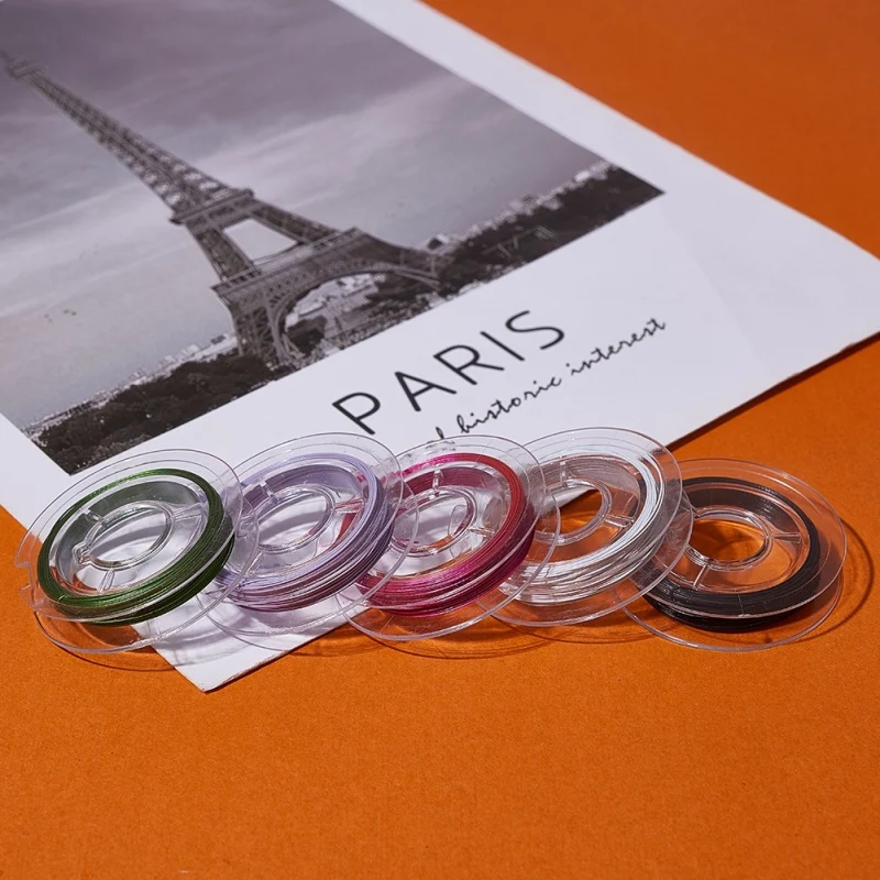 10 рулонов 0 38 мм проволока с тигровым хвостом для бисероплетения стальная