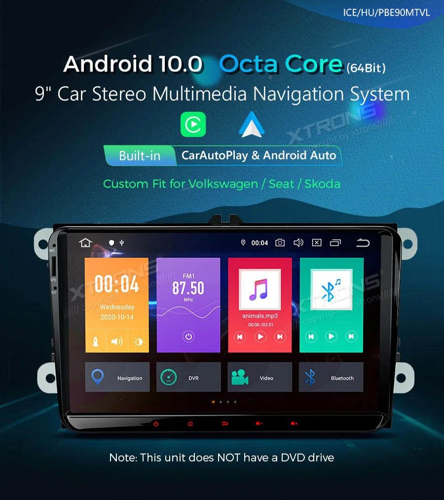 XTRONS 9 &quotAndroid 10 0 Автомобильный плеер радио GPS для VW Volkswagen Golf Passat CC Touran Tiguan Sharan Seat