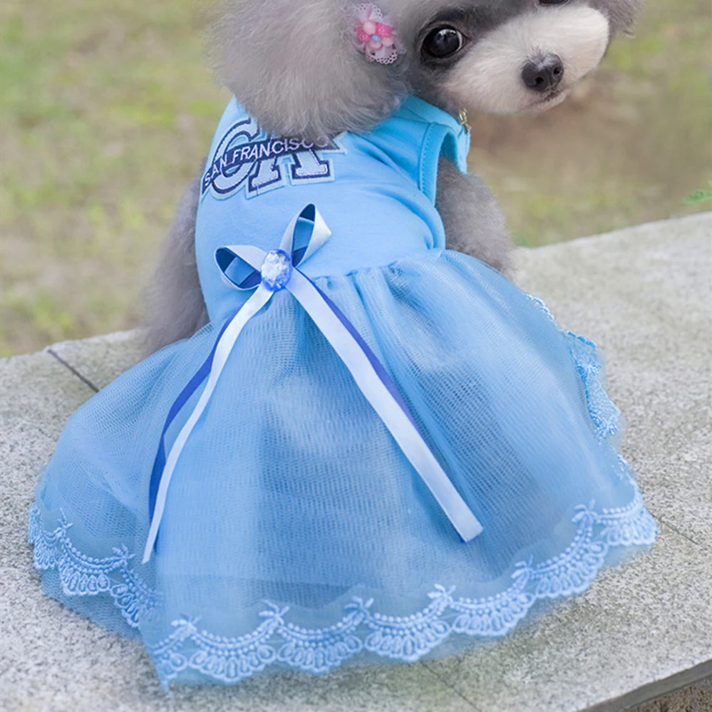 Кружевная юбка с алфавитом одежда для щенка котенка французского бульдога собак