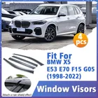 Защитные козырьки для окон BMW X5 E53 E70 F15 G05 1998-2022, защитный козырек для настила, защита от дождя