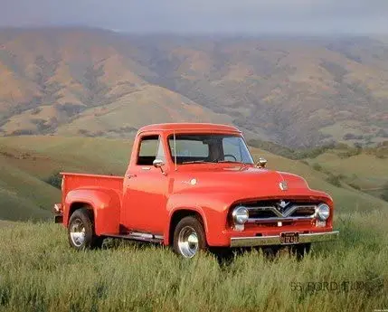 

Форд грузовик настенный Декор Картина 1955 F-100 пикап Художественная печать плакат