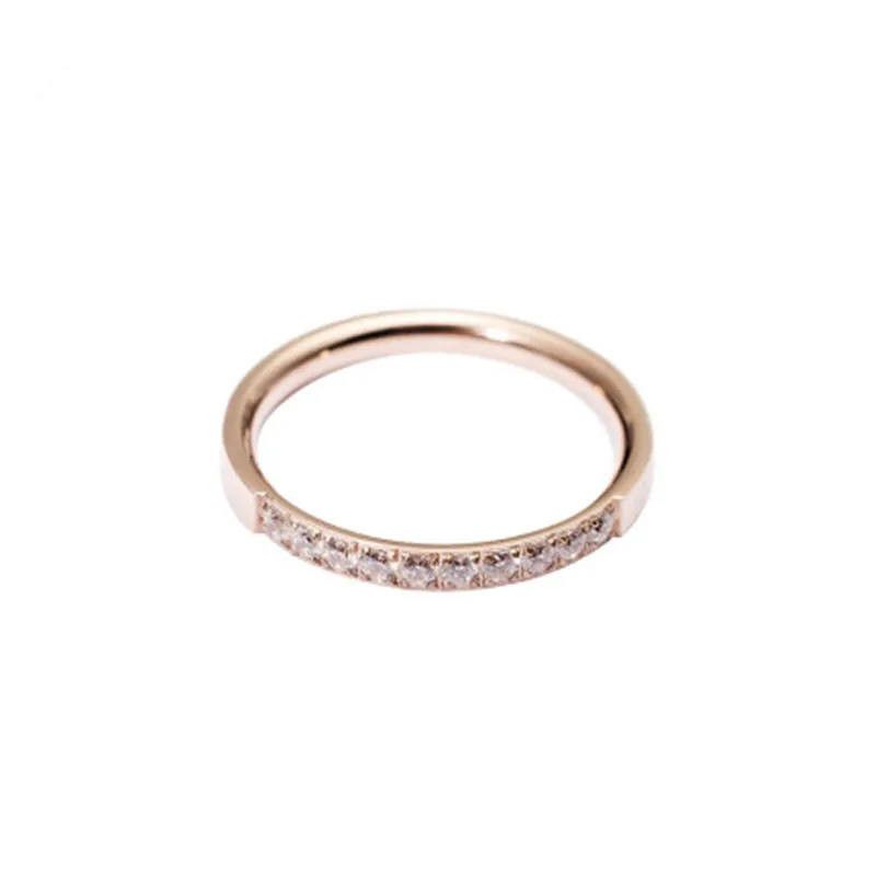Высококачественные кольца цвета розового золота с цирконием класса ААА для