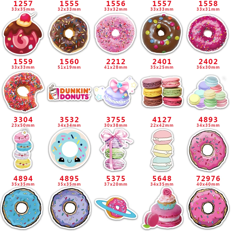 

Принадлежности для рукоделия, аксессуары для шитья, Мультяшные пончики, печатная плоская смола, форма, 30 шт. PR-1257