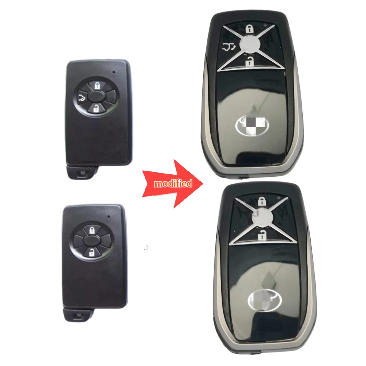 

С логотипом кнопок модифицированный умный дистанционный ключ оболочка чехол Брелок для Toyota Avalon