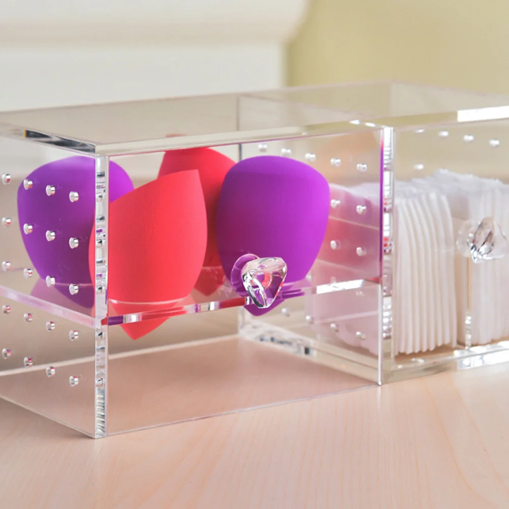 

1 Pc Cotton Pad Box Drawer-type Makeup Cotton Storage Rack (Transparent)