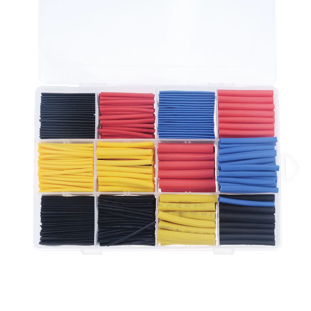 

780PCS/BOX 2:1 Thermoresistant Tube Heat Shrink Tubing Insulation Sleeving Polyolefin Shrink Wrapping Assorted Box Kit