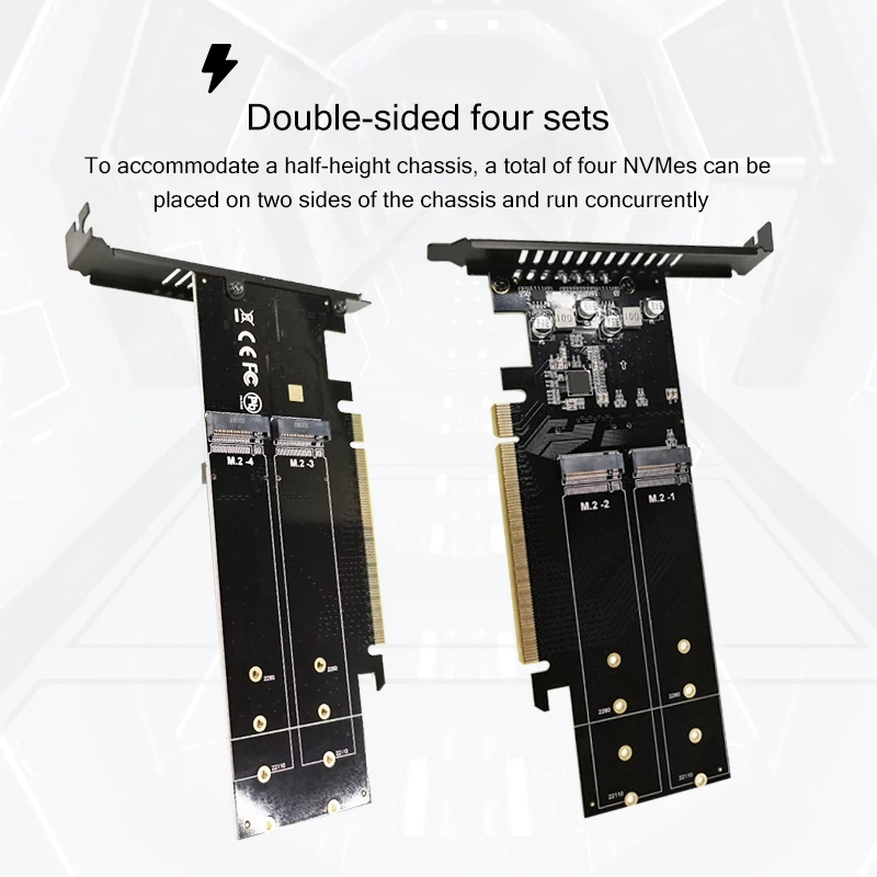 PCIE 4 0 X16 до M.2 M Key NVME SSD Raid адаптер карта 8000 Φ для ноутбука 22110 2280 жесткий диск |