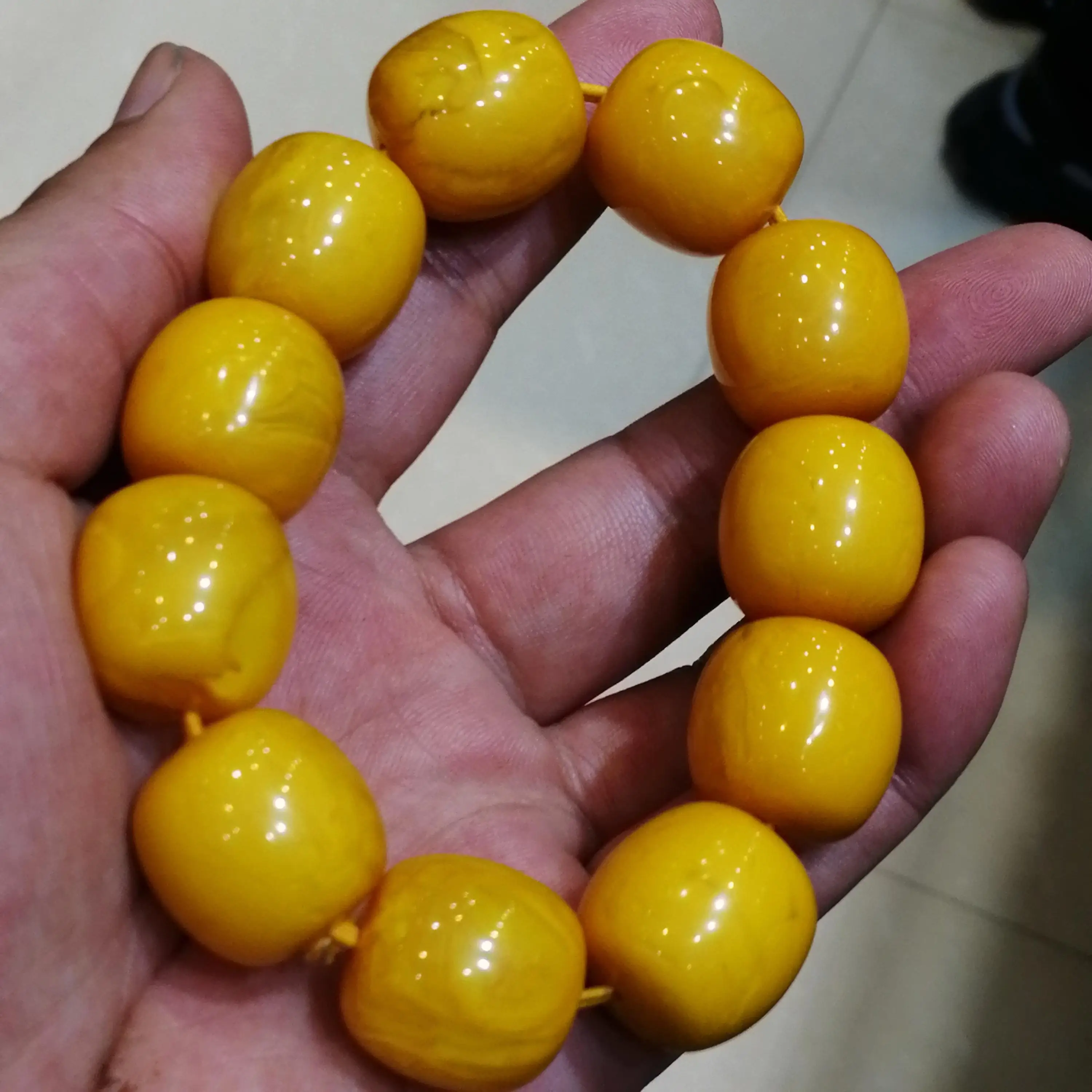 Натуральный Желтый Янтарный пчелиный воск эластичный браслет для мужчин и