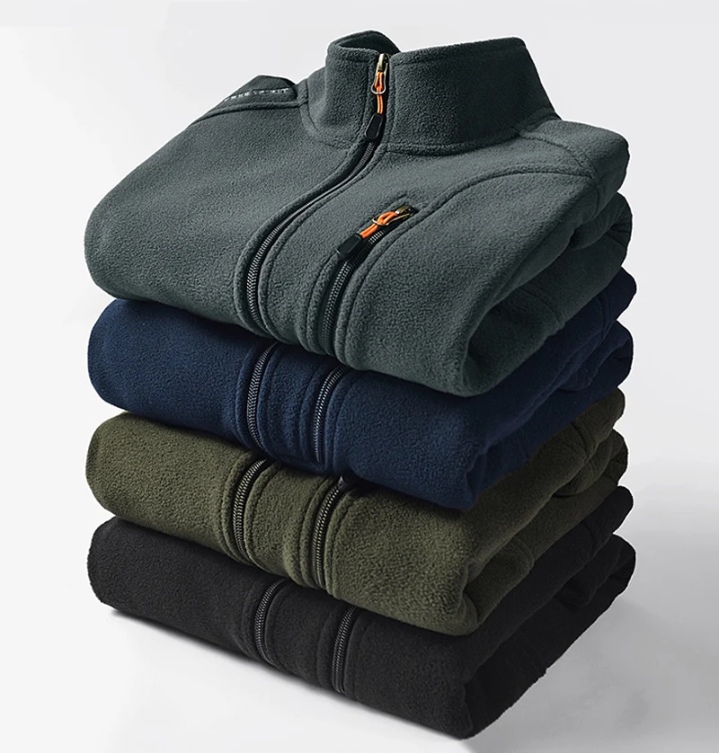 Мужская теплая флисовая куртка повседневная Весенняя тактическая в армейском