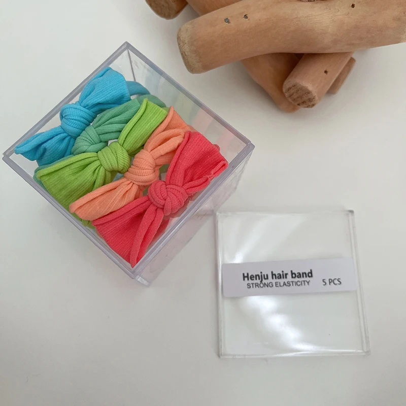 

Женские разноцветные эластичные ленты для волос, с бантом