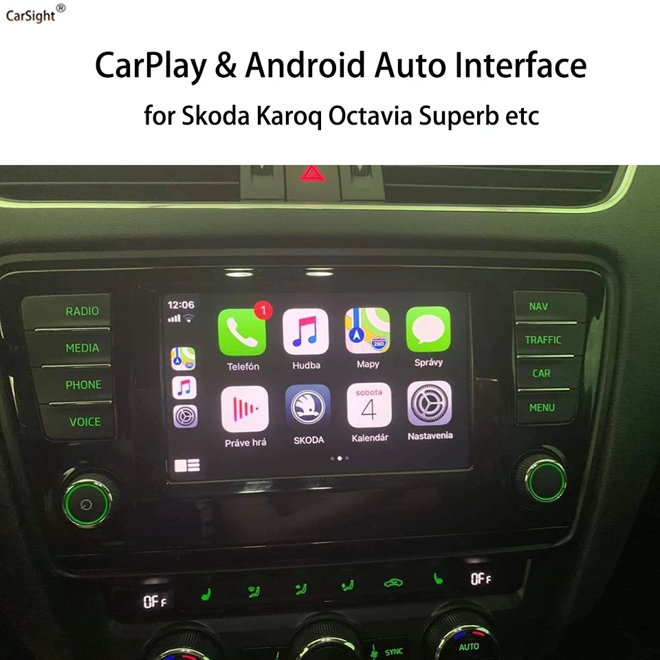 CarSight подключи и работай смартфон Mirrorlink интерфейс APP подключение для CarPlay Skoda Fabia