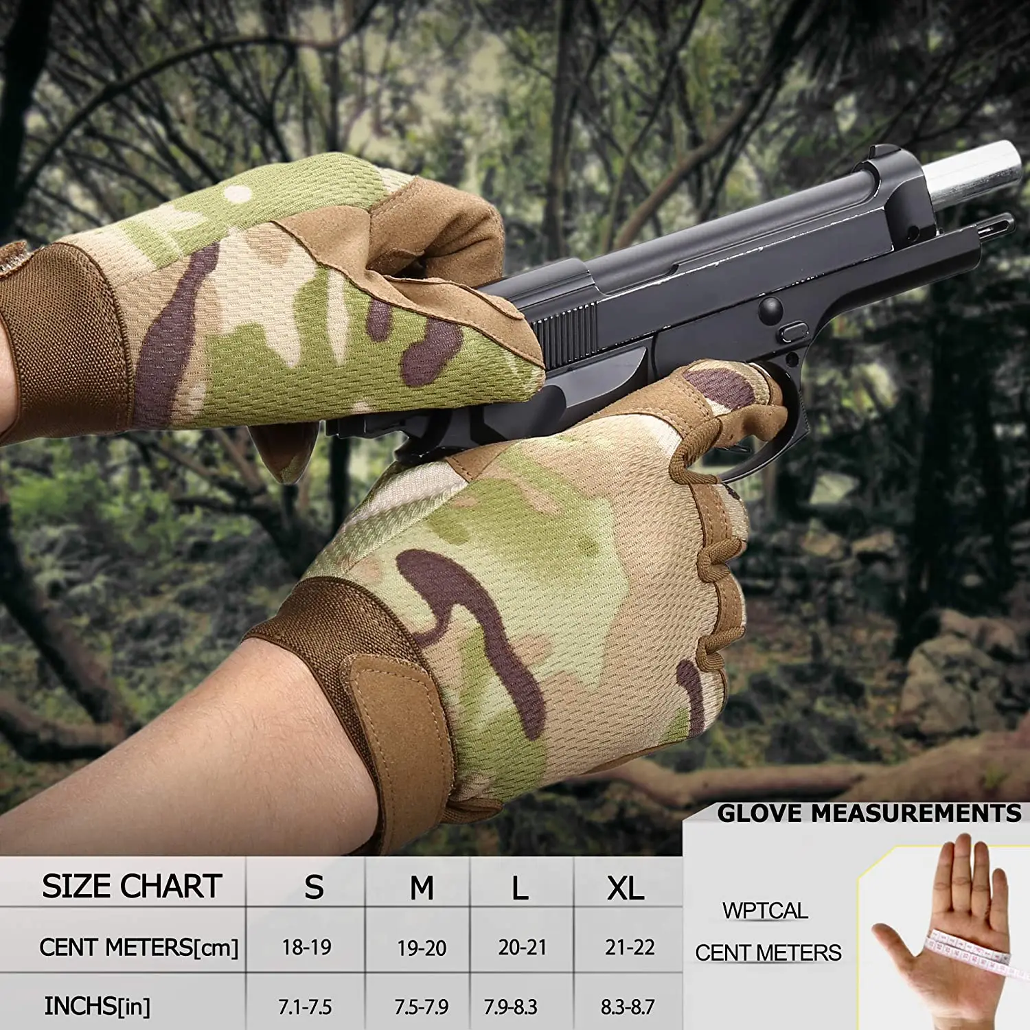 

Multicam Tactical Gloves Antiskid Army Military Bicycle Airsoft Motorcycle Shoot Paintball Work Gear Camo Full Finger Men Women