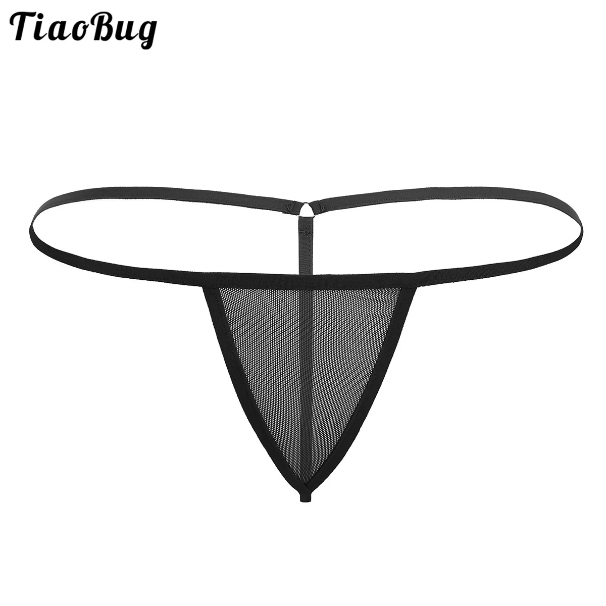 

Трусы-стринги TiaoBug мужские, прозрачные, эластичные, сетчатые, бикини, пикантные, для геев, купальники