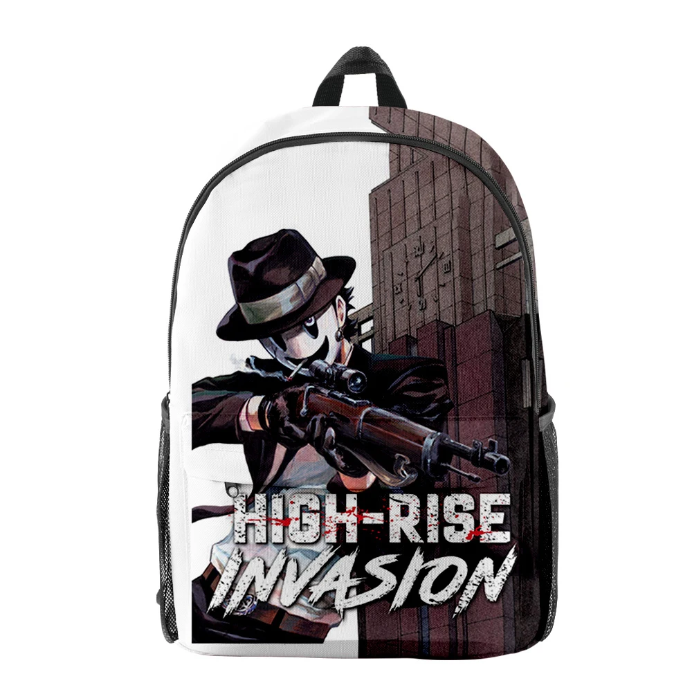 

2021 3D Print High-Rise Invasion Men Women Backpack Oxford School Bag High Capacity Teenager Girl Child Bag Travel Backpack
