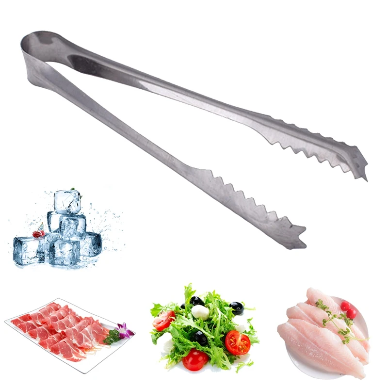 

2021 BBQ Cooking Salad Serving Food Buffet Tong Clip, Kitchen Clamp Sandwich Tong Stainless Steel Utensil