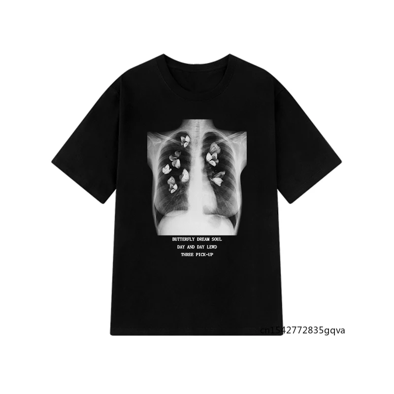 

Summer Gothic Butterfly Anime Women T-shirt Y2K Harajuku Tops Ins Casual New Hip Hop Tees Dark Ulzzang Women Clothing