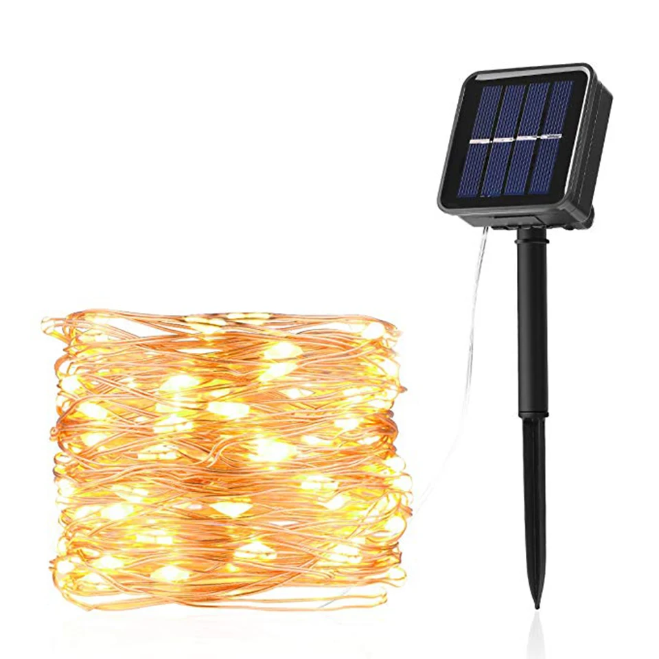 Solar String Lights 200LED Copper Wire Fairy Holiday Christmas Party Garland Garden Wedding Decoration Outdoor# | Лампы и освещение