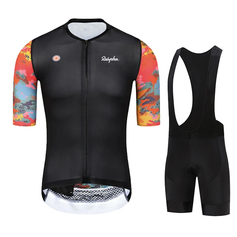

2021 велосипедная одежда Raphaful, мужской комплект для велоспорта, велосипедная одежда, дышащая велосипедная одежда с защитой от УФ-лучей/компле...