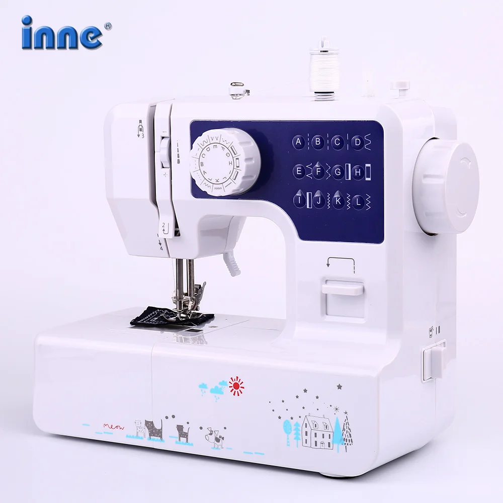 INNE Sewing Machine 12 Stitches Mini Portable Household Night Light Foot Pedal Two Thread Kit Electric Hight Quality | Дом и сад