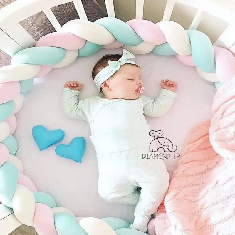 Защита на Кроватку Новорожденного детская кроватка завязанная плетеная