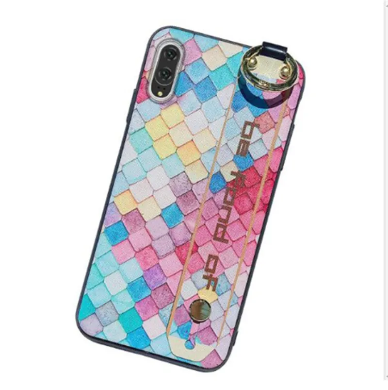 no strap phone case Чехол из ТПУ с чехлом для Xiaomi Redmi Note 7 5 pro mi 9 8 se lite, модный матовый браслет-держатель на плечо для телефона ba - Цвет: no strap phone case