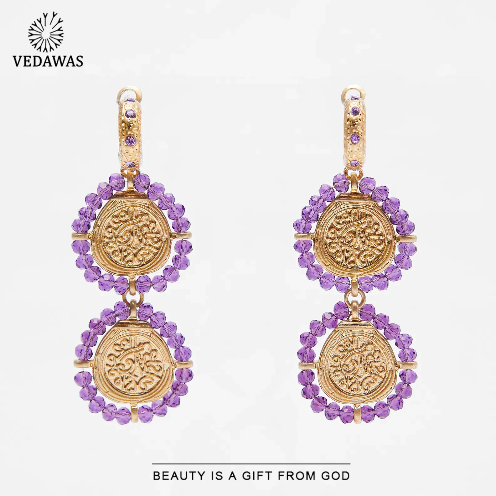 Винтажные 2021 рельефные серьги Vedawas для женщин в стиле бохо, разноцветные блестящие серьги-подвески в форме сердца, подарки