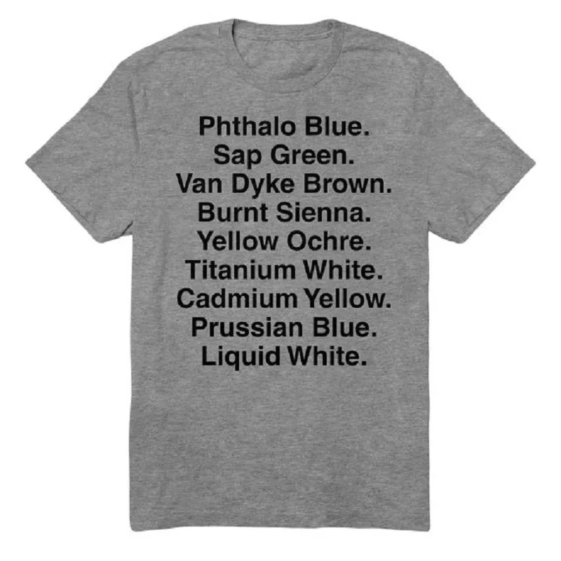 Paint Colors 2020 New Casual Funny Hipster Women T-shirt Harajuku Tumblr Tee