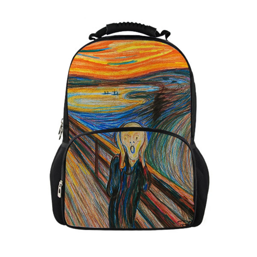 

Travel Backpack Monet Van Gogh Famous Oil Painting Customized School Bags for Men Women Teenager Boys Girls Free Dropshipping