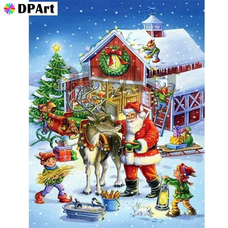 

Алмазная 5D картина с Сантой Клаусом, полная вышивка, квадратные/круглые стразы, вышивка крестиком, мозаика, картина, M1528