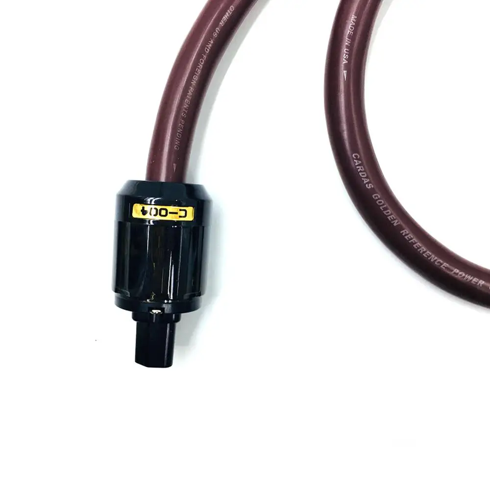 Позолоченный Hi-Fi штекер питания Colleimage EU кабель Schuko AC переменного тока |
