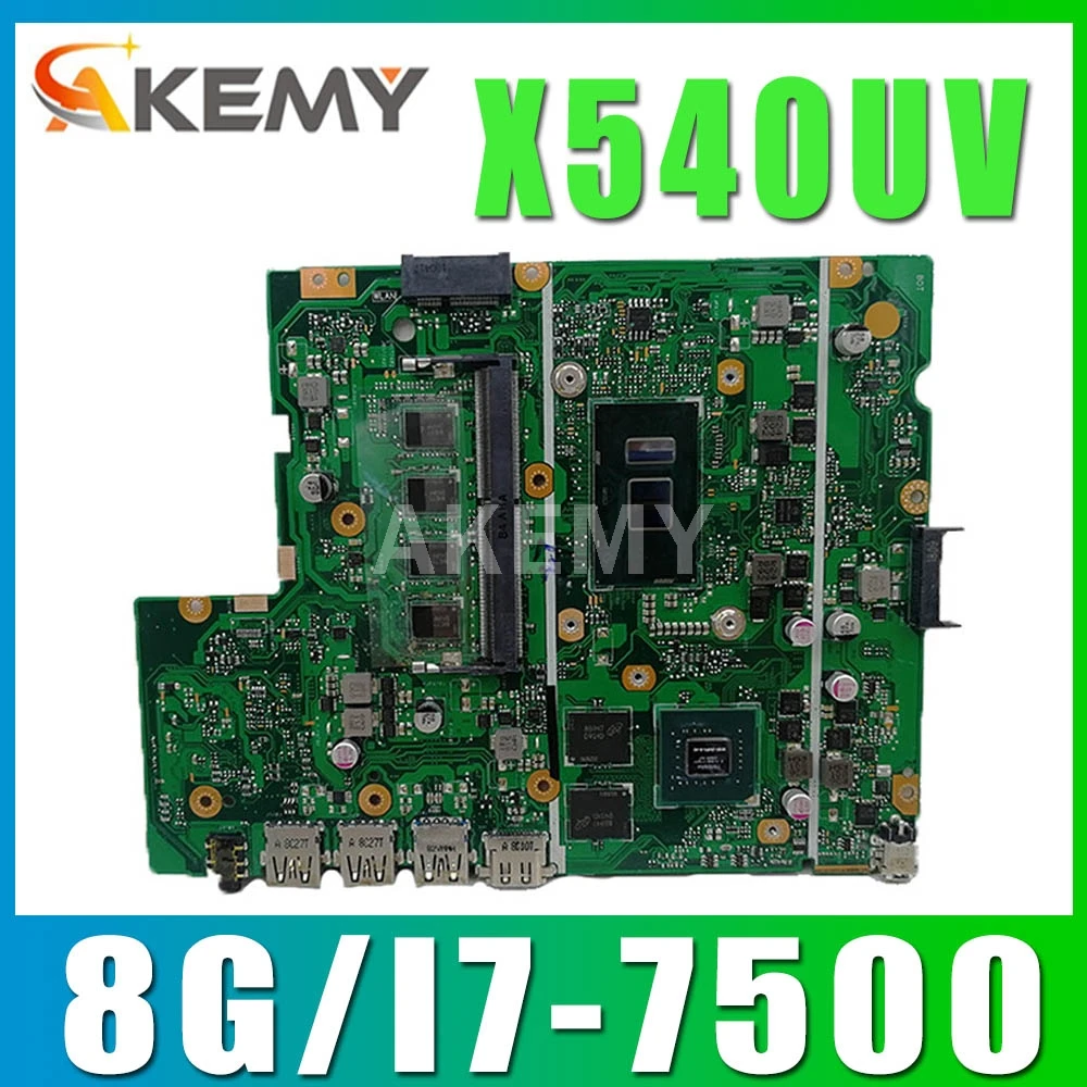 

X540UB Laptop motherboard for ASUS X540UB X540UV X540UBR original mainboard 8GB-RAM I7-7500U (V2G) 90NB0HE0-R00040