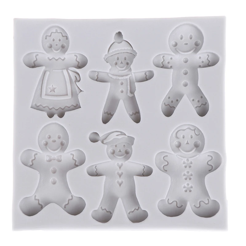 Форма для шоколада сладостей глины имбиря Рождественская серия силиконовая
