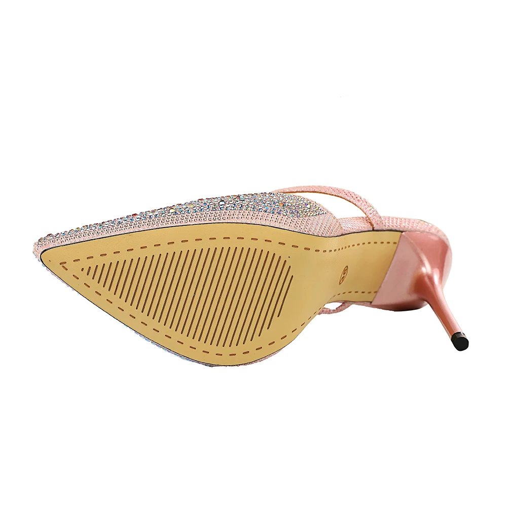 Новинка 2020 модные шлепанцы на тонком каблуке сексуальные слайды высоких